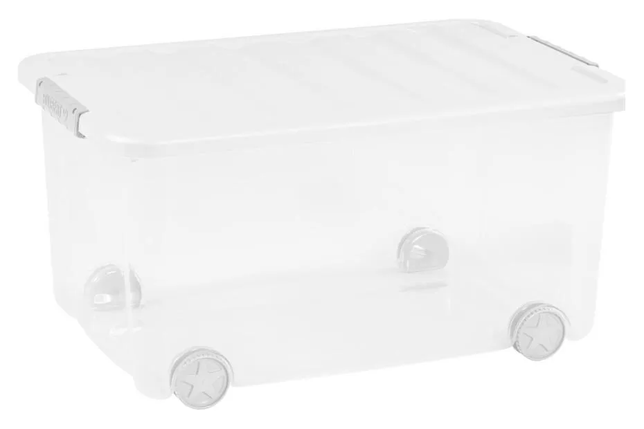 Scotti Box 50L mit Rollen, transparent