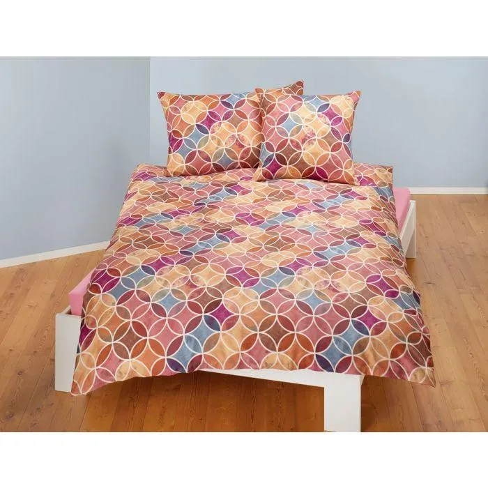 Bettwäsche mit modernem Kreis in Kreis Muster