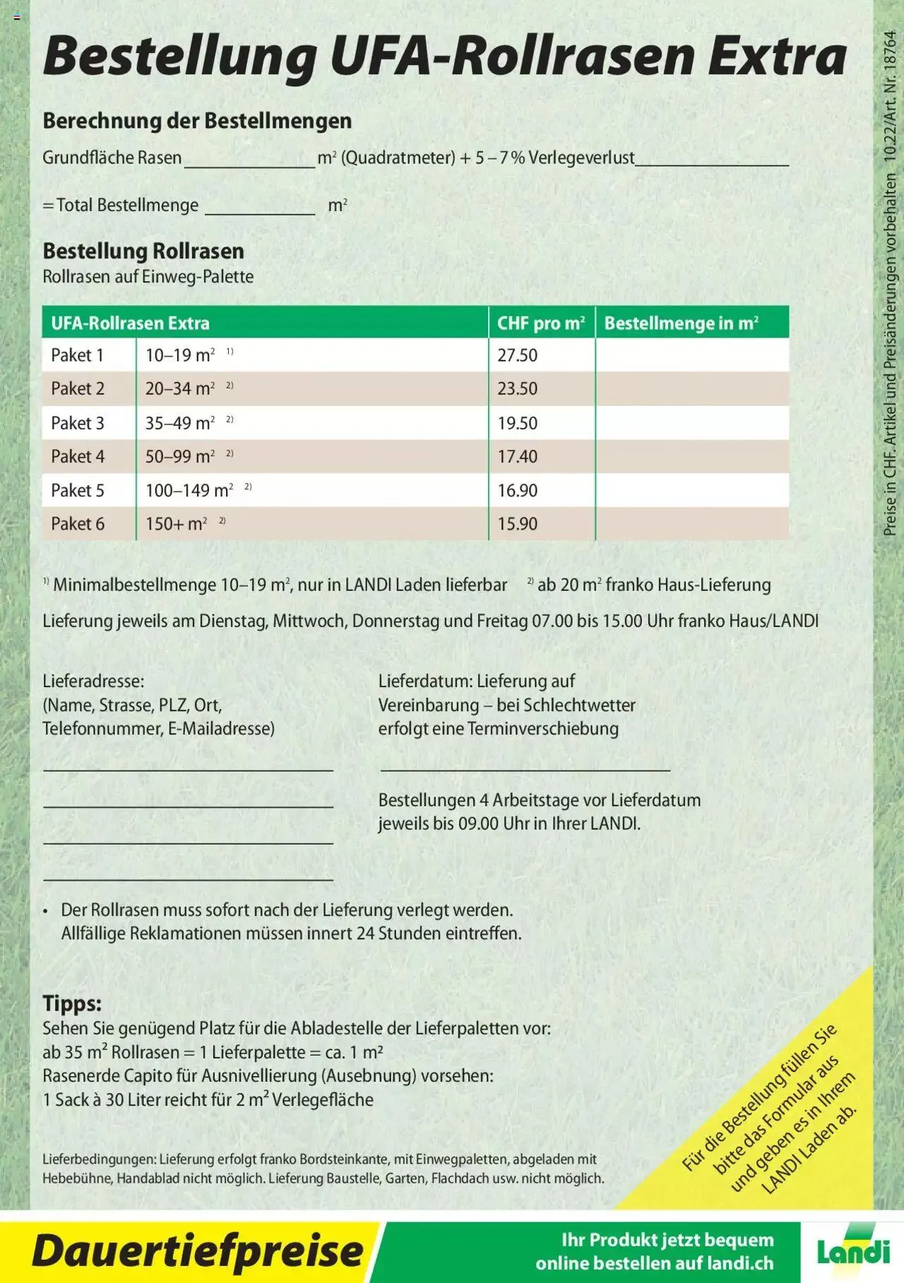 Landi - Rollrasen 2022 von 11. März bis 31. Dezember 2023 - Prospekt seite 8
