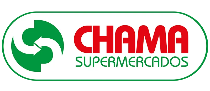 Chama Supermercados logo de folhetos