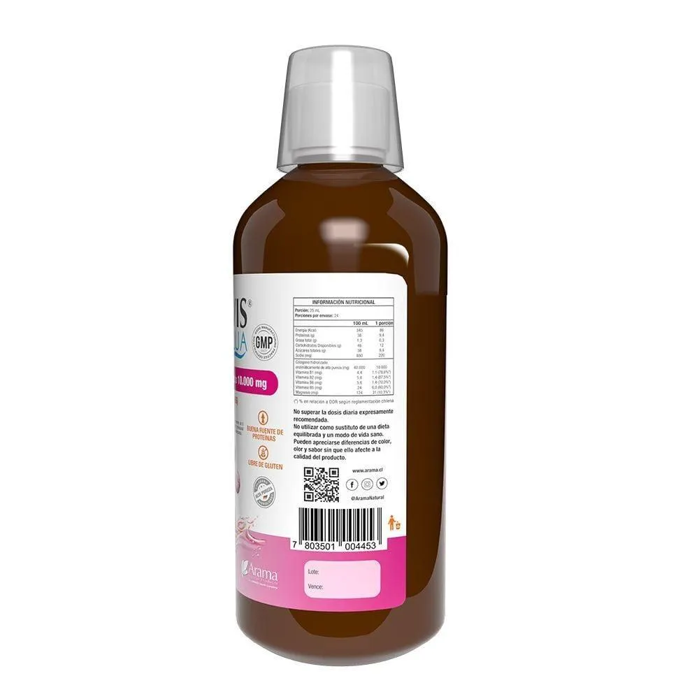 Hialovis Aqua Colágeno hidrolizado 10,000 mg 600 mL Sabor Fresa
