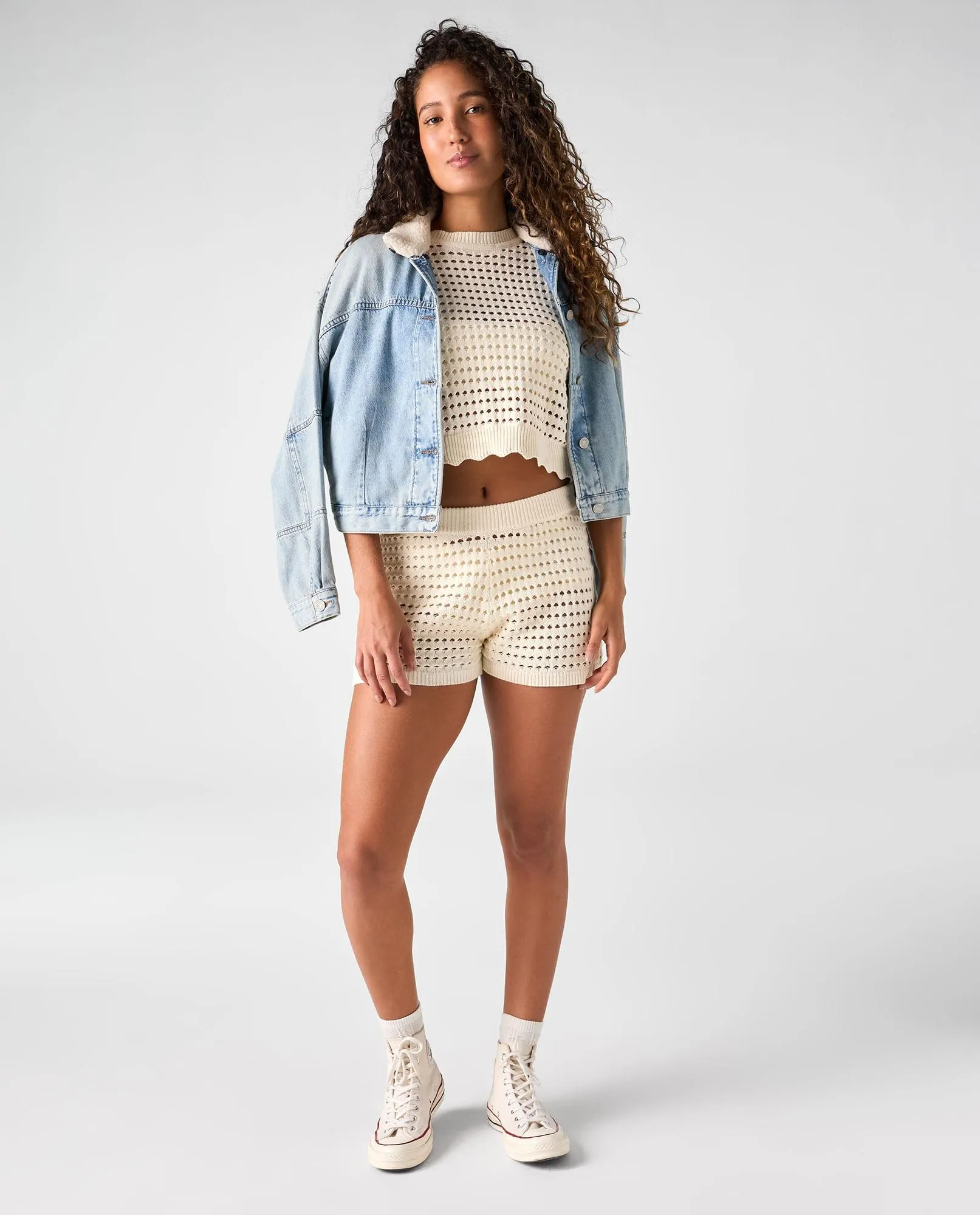 Camiseta Boxy tejida para mujer