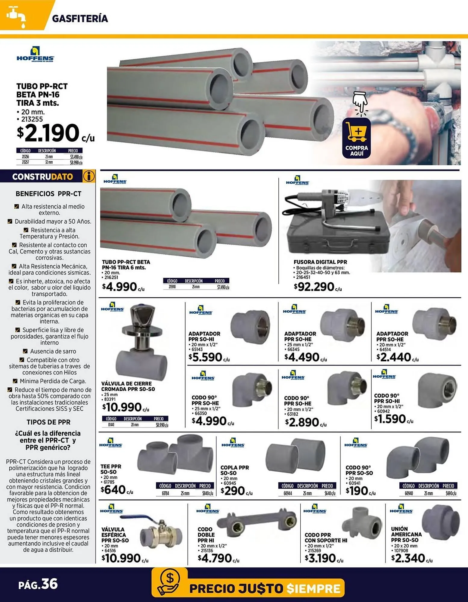 Catálogo de Catálogo Construmart 3 de abril al 28 de abril 2024 - Página 36