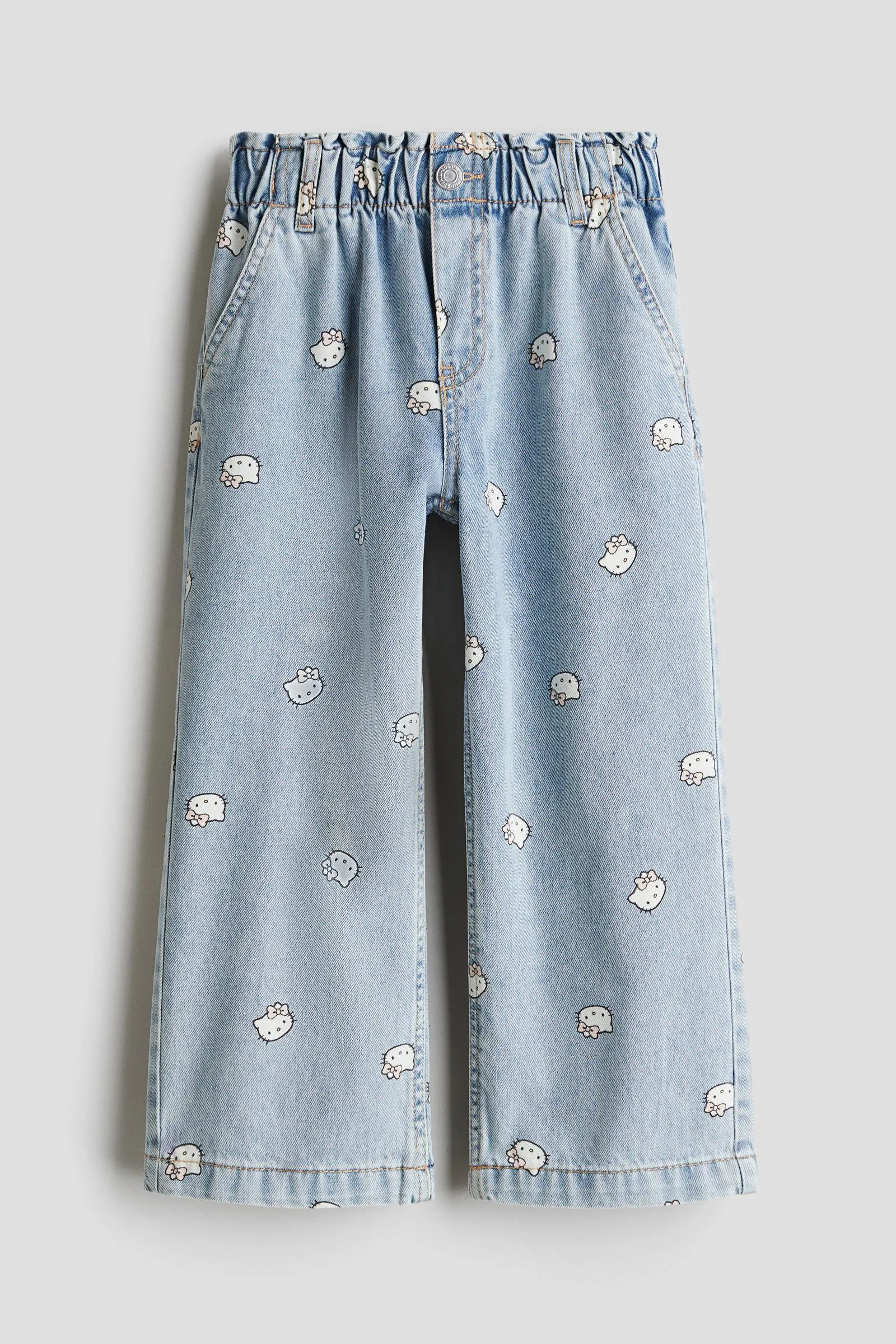 Wide Leg Jeans con motivo