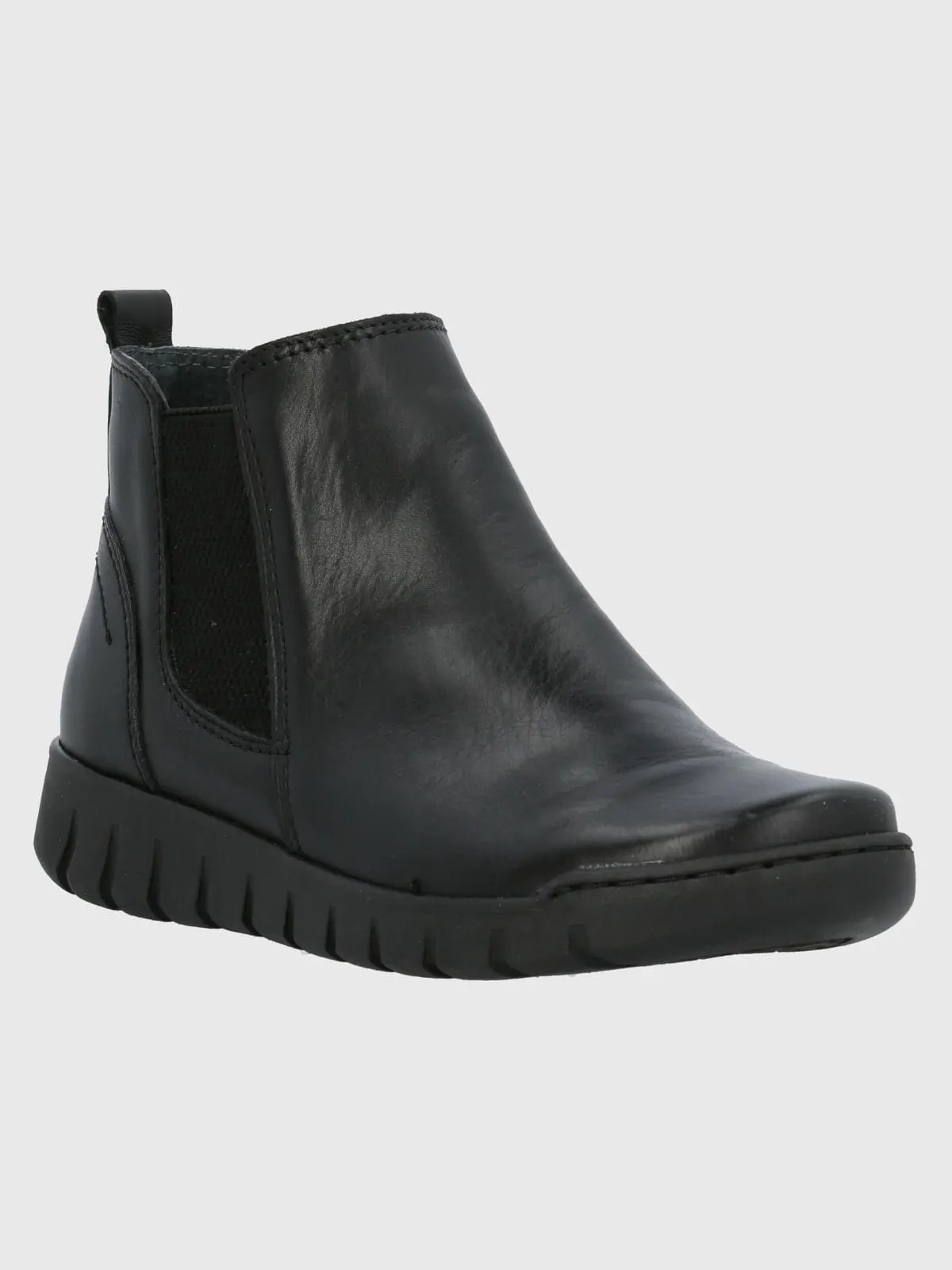 Botin Cuero Mujer Ray Negro Hush Puppies