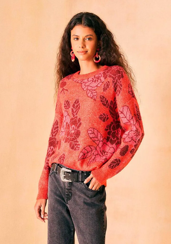 Sweater tejido con dibujo en jacquard