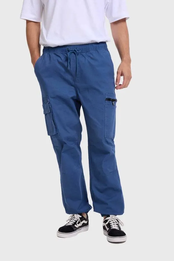 PantalÓn hombre cargo jogger azul piedra