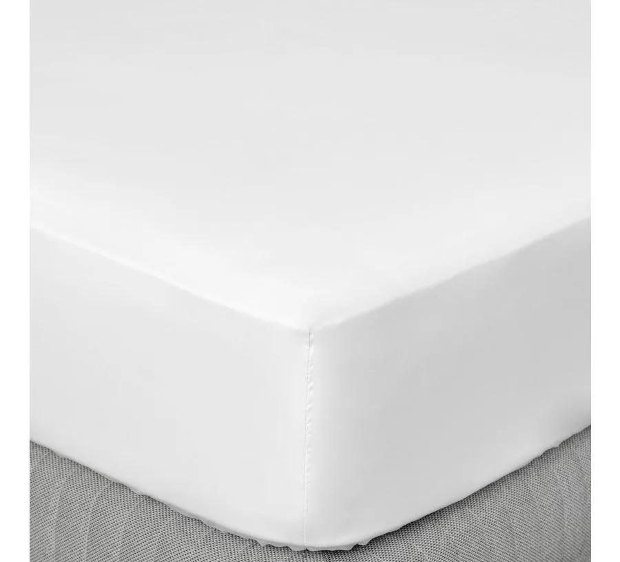 Sábana Bajera King 200 Hilos Blanco