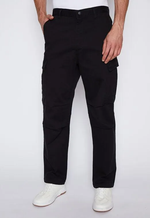 Pantalon Hombre Negro Parachute Cargo Family Shop