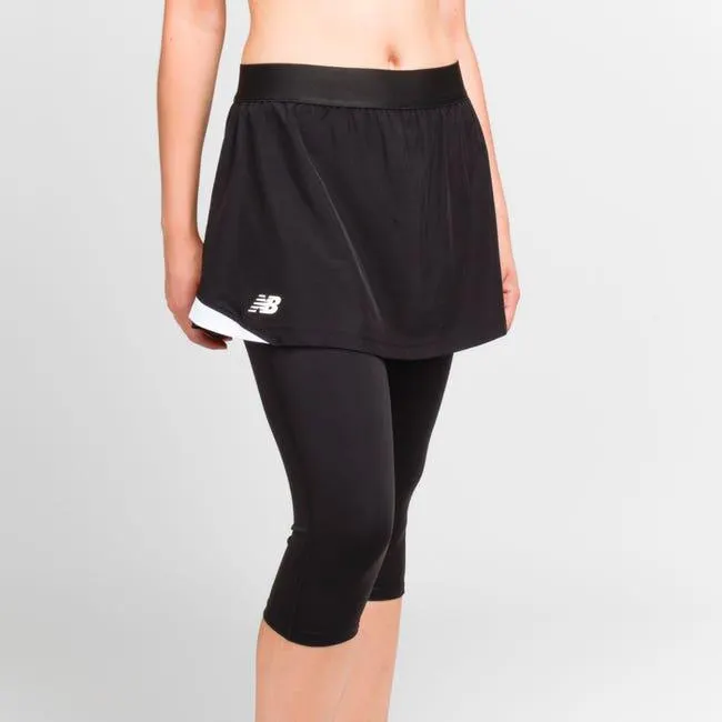 Falda Capri Tenis Mujer New Balance Negra