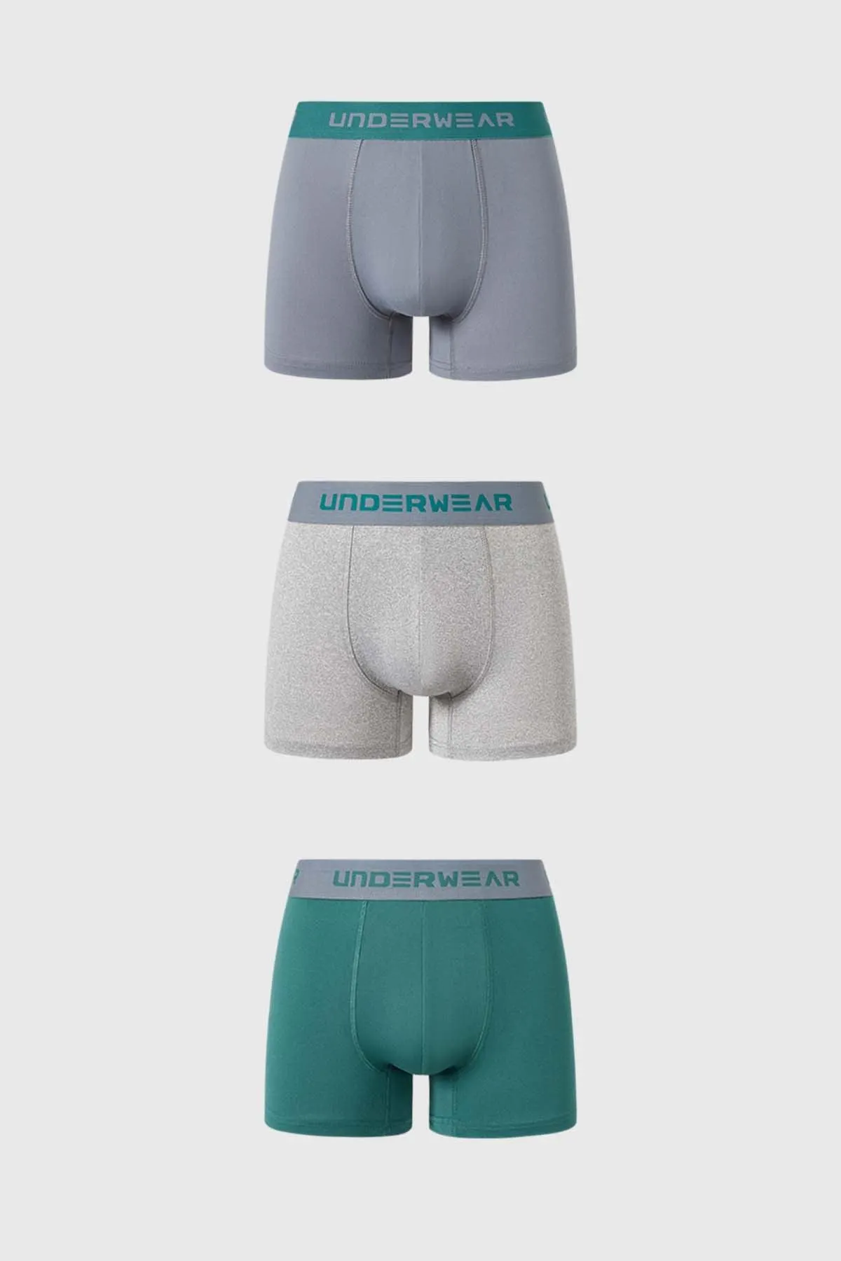 Boxer Hombre Tripack Medio Gris