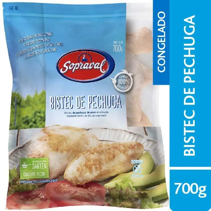 Bistec Pechuga Pavo Sopraval 700 gr