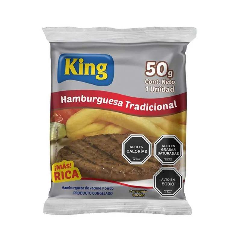 Hamburguesa King Vacuno 50 Grs