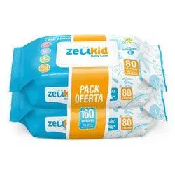 Toallas Húmedas Zeukid Aromatizadas con Tapa 2 Paquetes de 80 un.