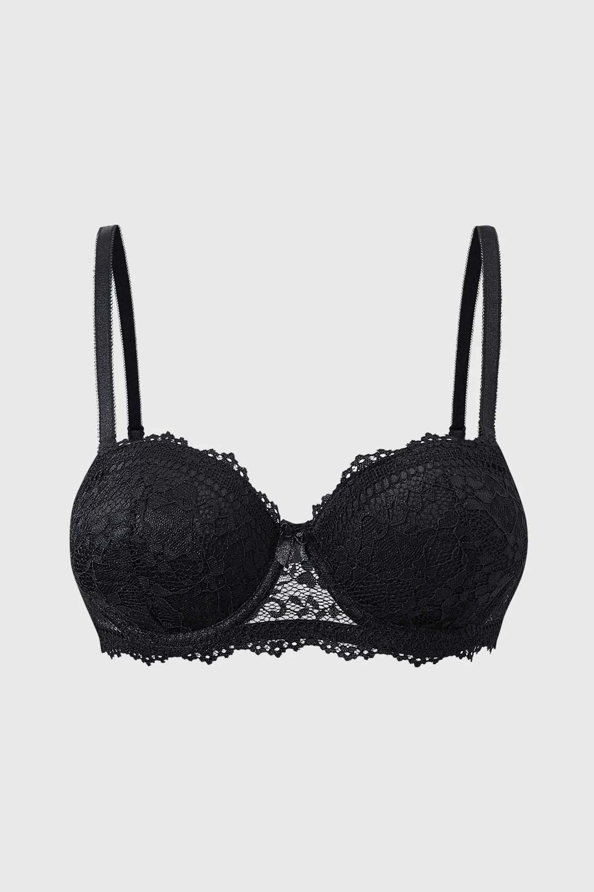 Sostén Mujer Copa Soft Strapless Encaje Negro