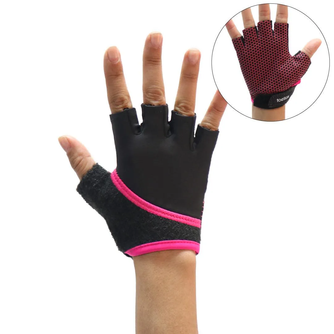 Toesox - Guantes Antideslizantes Fucsia