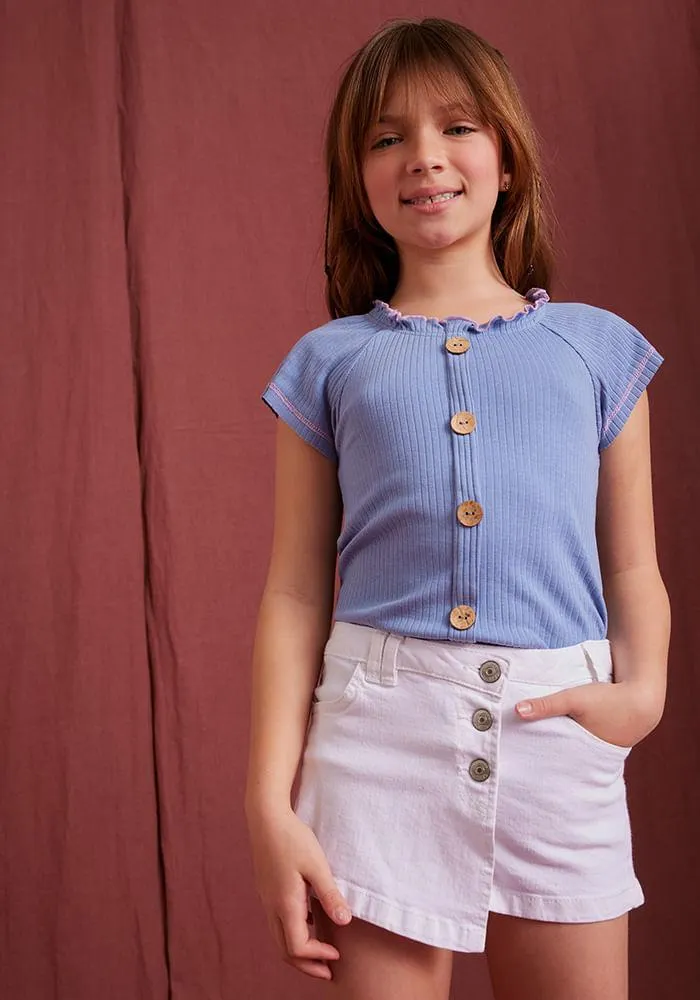 Short Short Con Detalles En Bolsillo Trasero