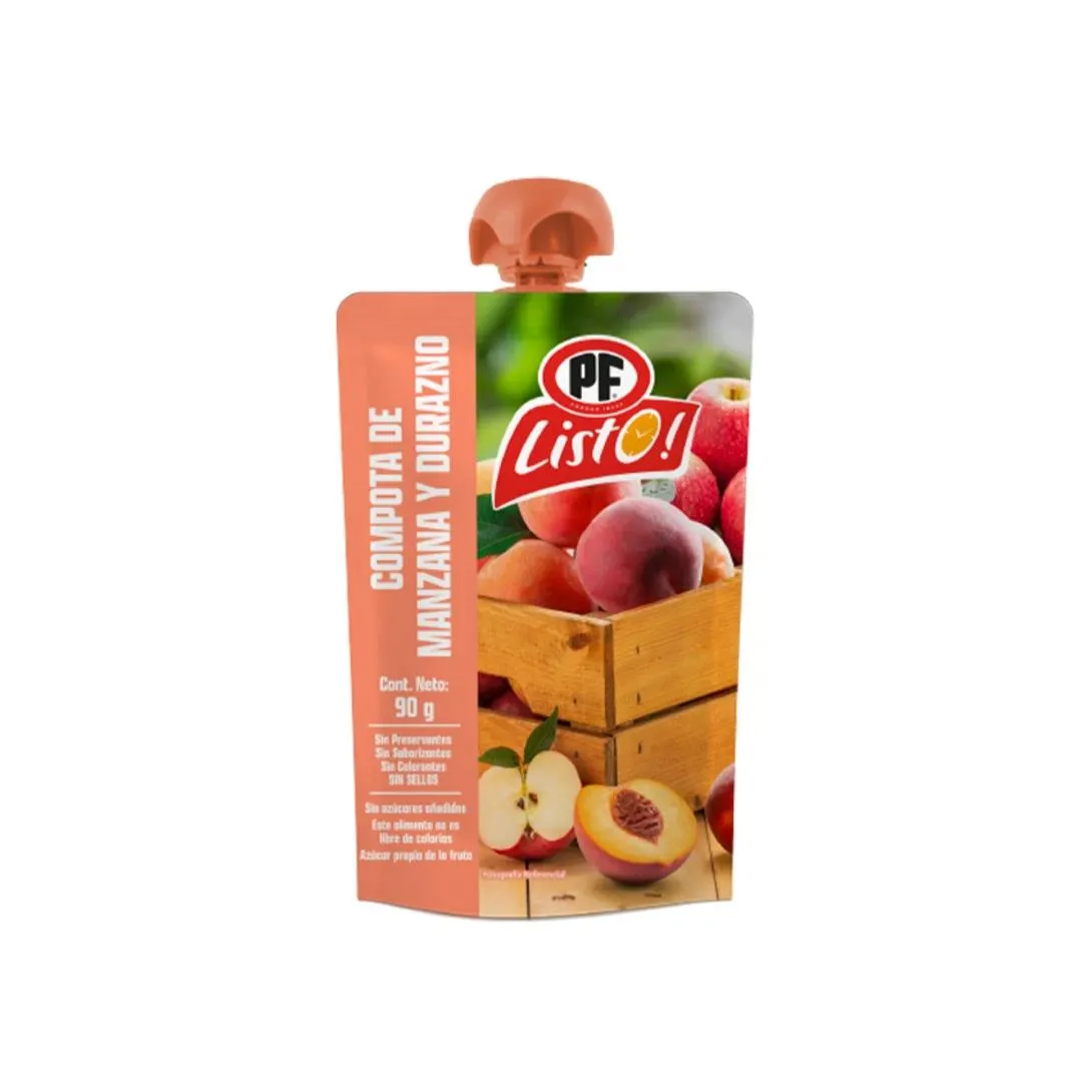 Compota de Manzana y Durazno PF 90gr.