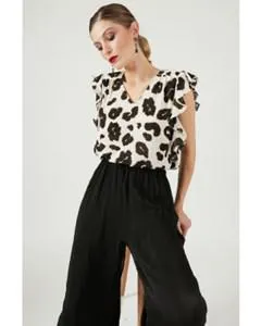 Pantalon wide leg verde menta