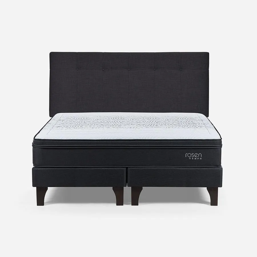 Box Spring Tempo King + Respaldo New Bennet