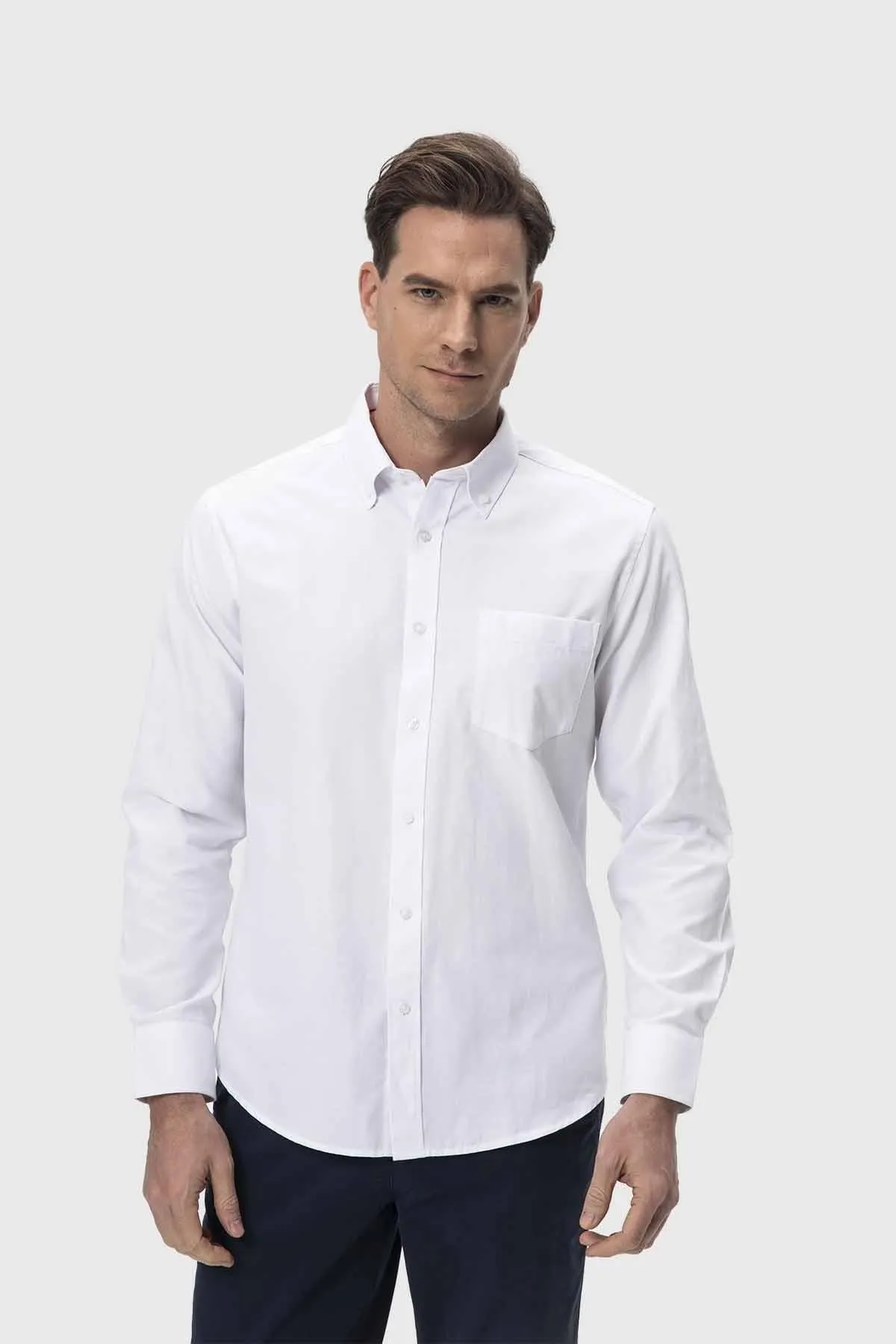 Camisa Hombre Oxford Blanco