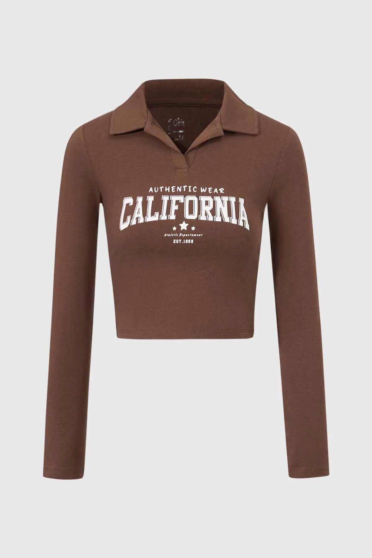 Polera Niña Print Café