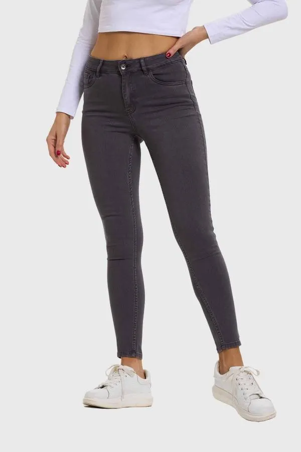 Jeans mujer superskinny emilia gris