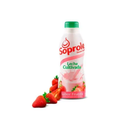 Leche Cultivada Soprole Frutilla 1 Lt