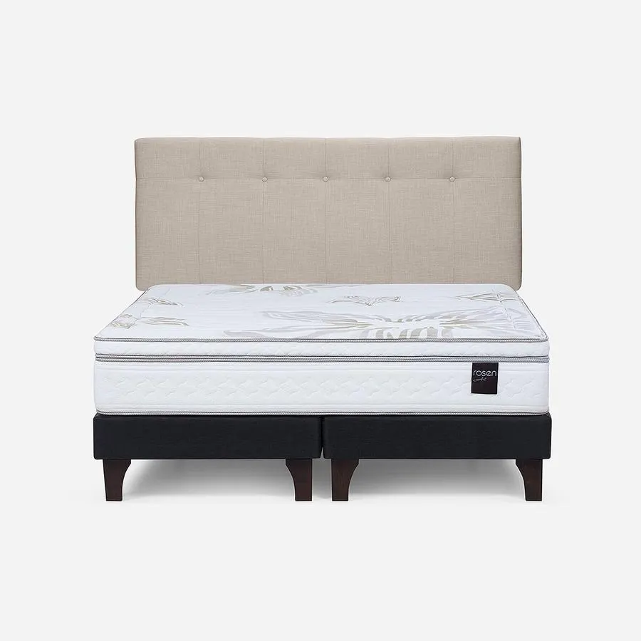 Cama Art 4 King + Respaldo New Bennet