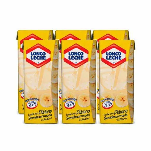 Pack Loncoleche Sabor Platano 6×200 Ml