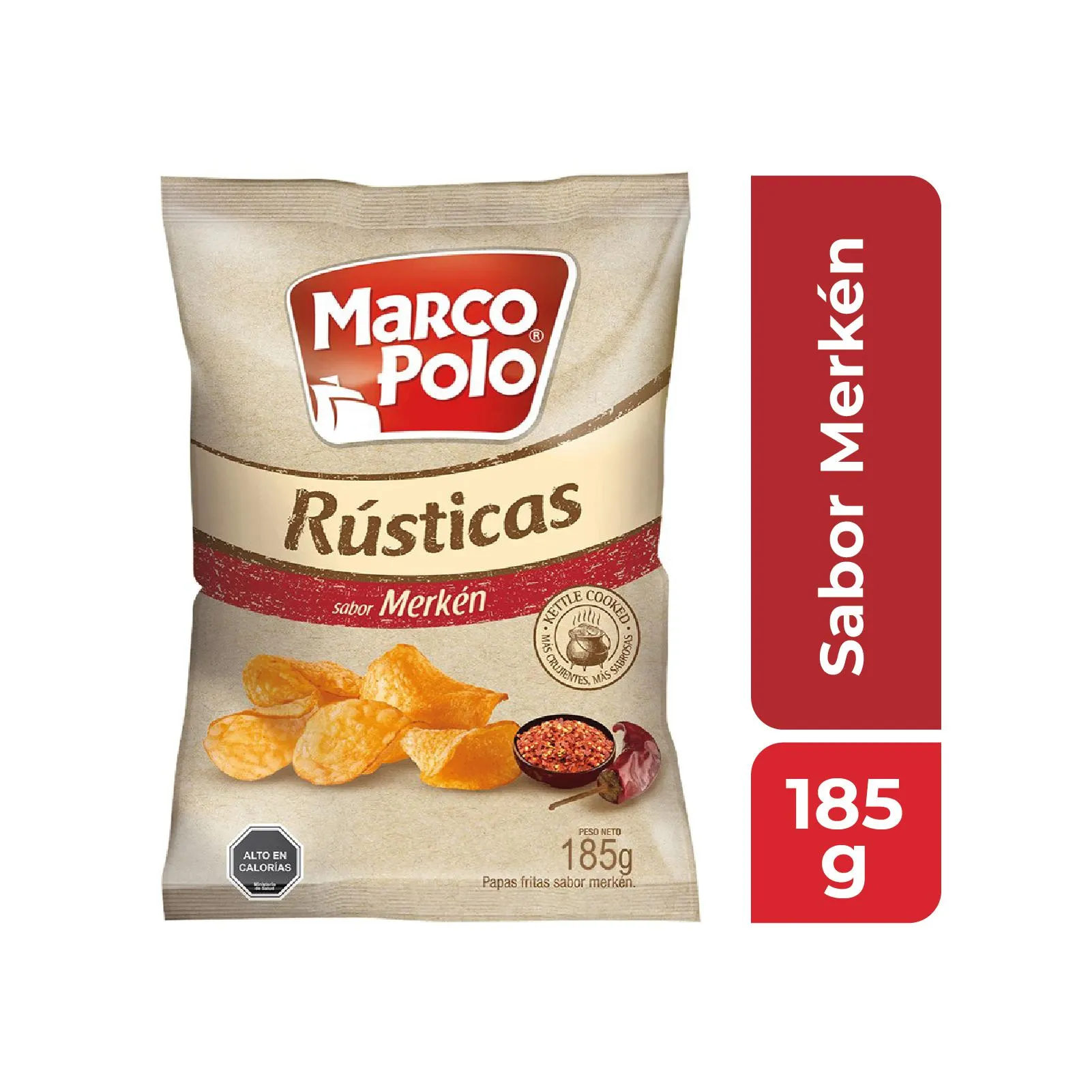 2 x Papa Fritas Rusticas Merken, Queso O Sal Marco Polo 185 Grs