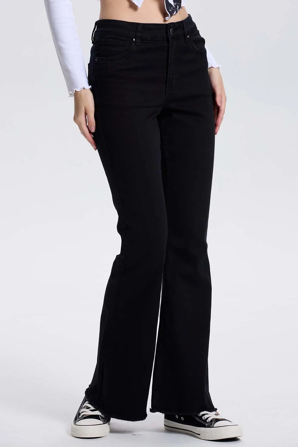 Jeans Mujer Monse Flare Negro