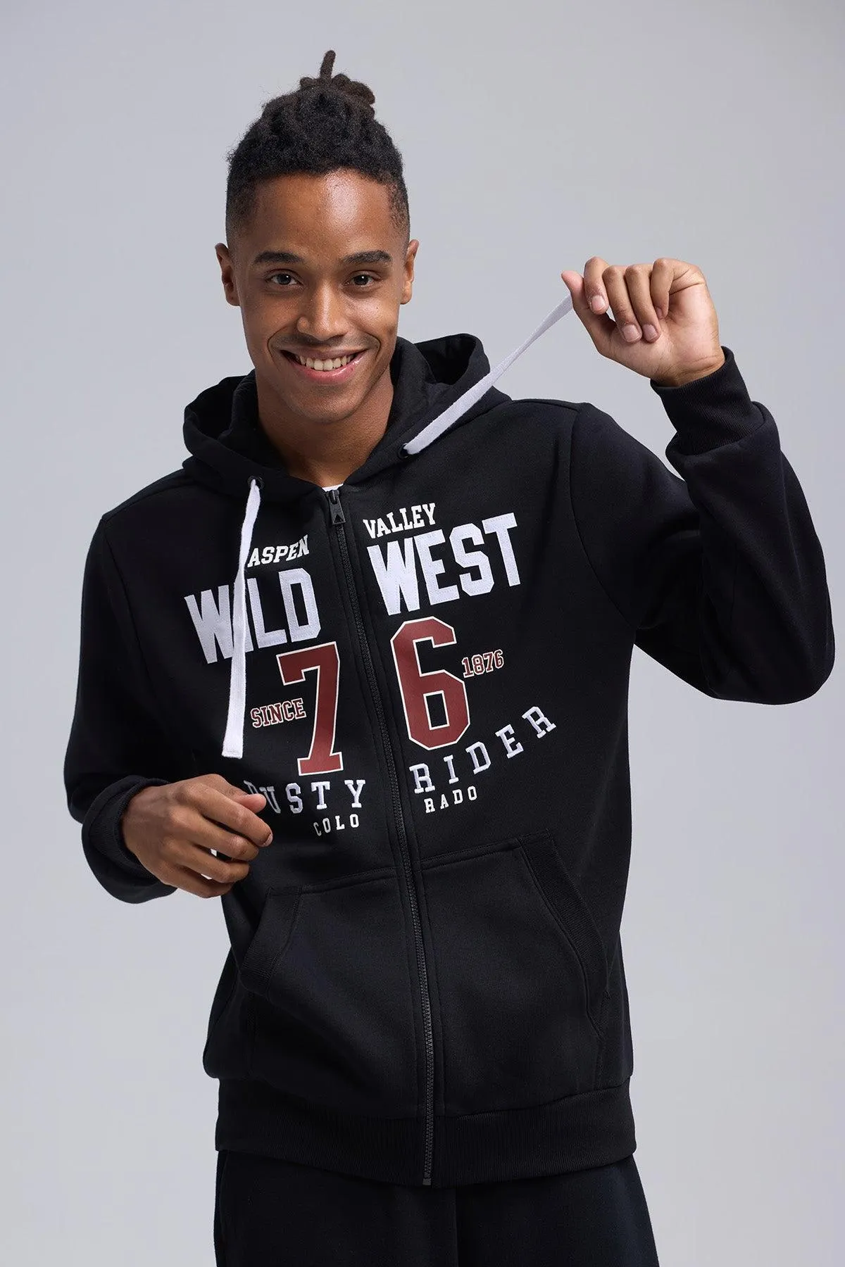 Polerón Hombre Full Zipper Negro