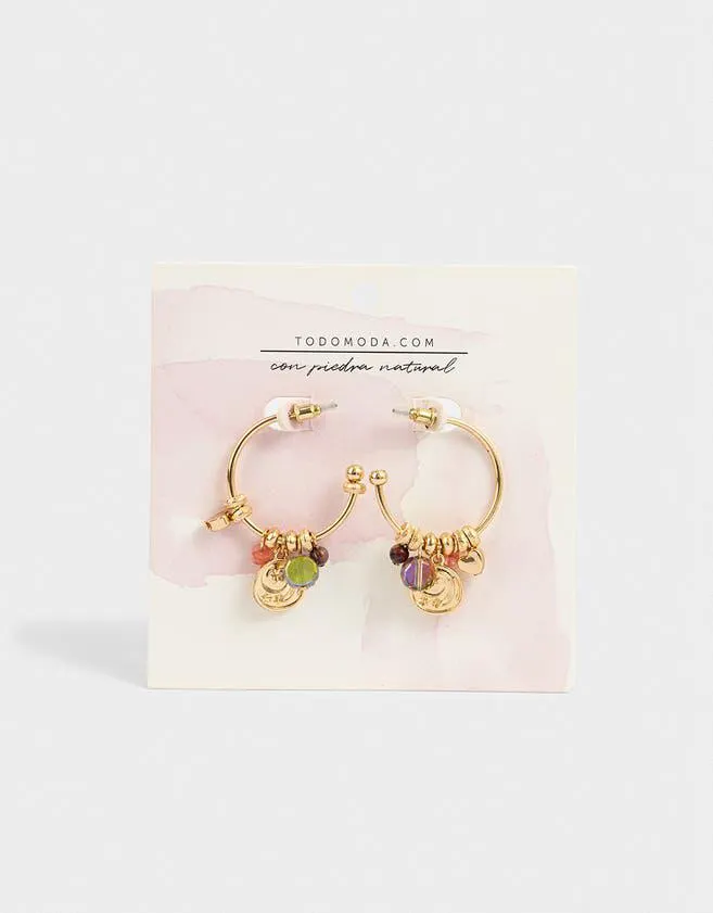 Argollas con piedras