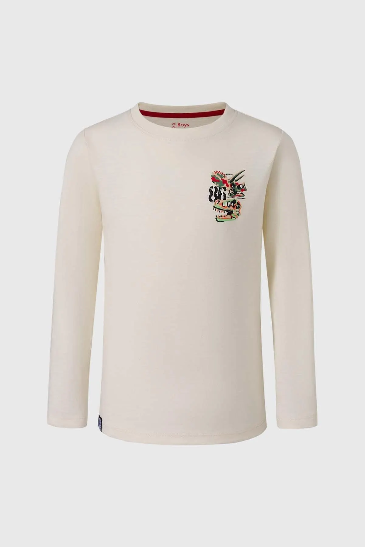 Polera Niño Print Crudo