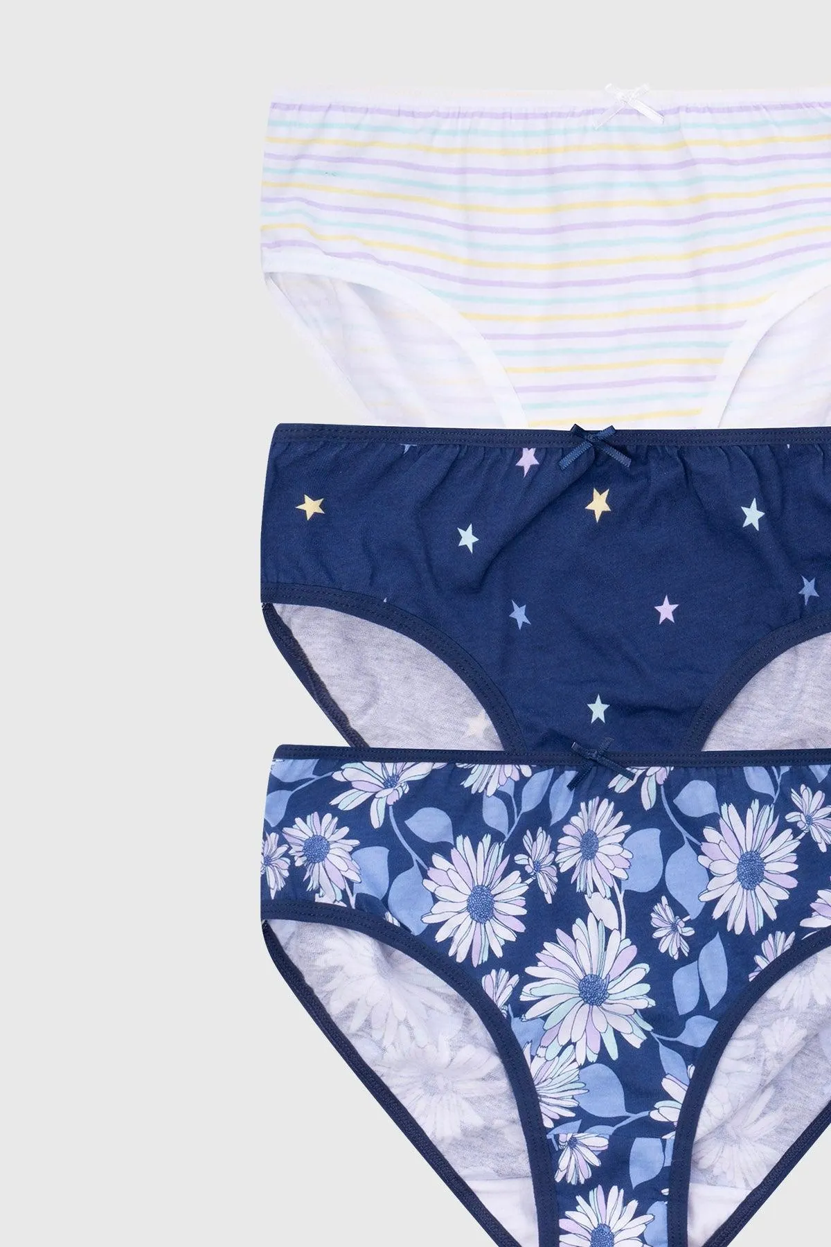 Calzón Niña Tripack Pantaleta Blanco