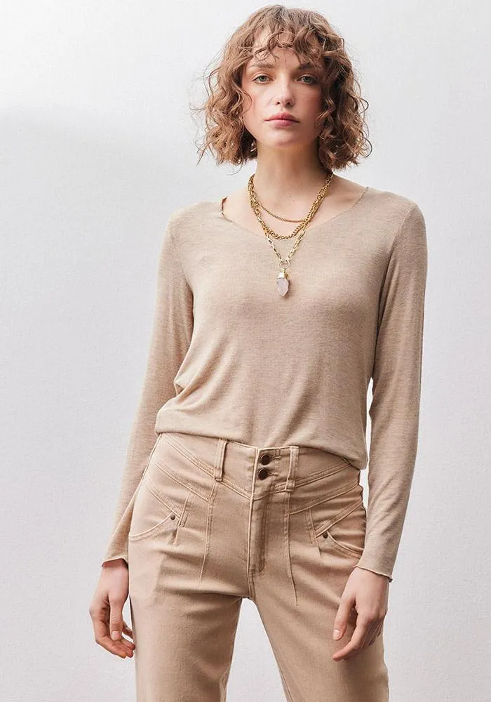 Polera Ml Con Tajalí A Los Costados