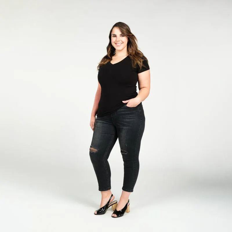 Legging Capri Jeans De Algodón