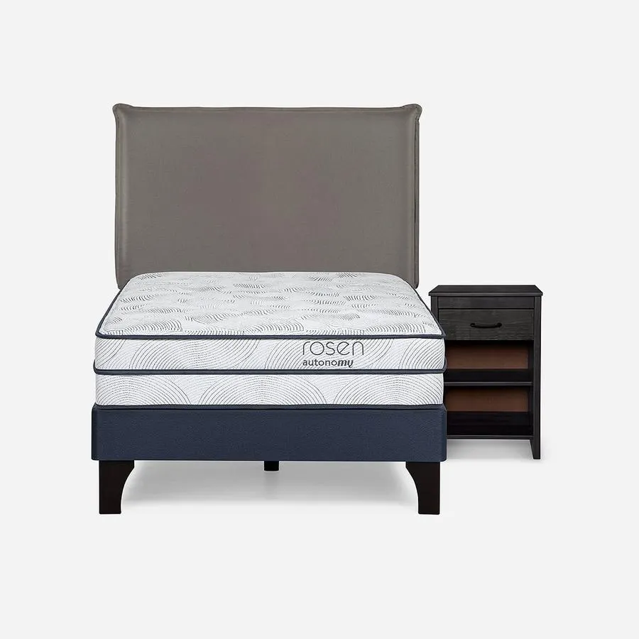 Cama Autonomy Sky 1,5 Plazas + Muebles Maurice