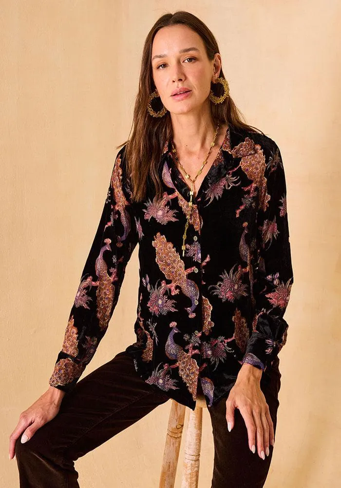 Blusa Devoré Estampado