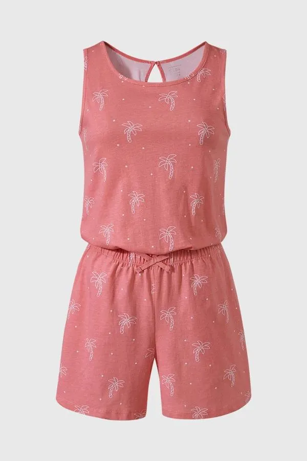 Enterito niÑa corto print rosado