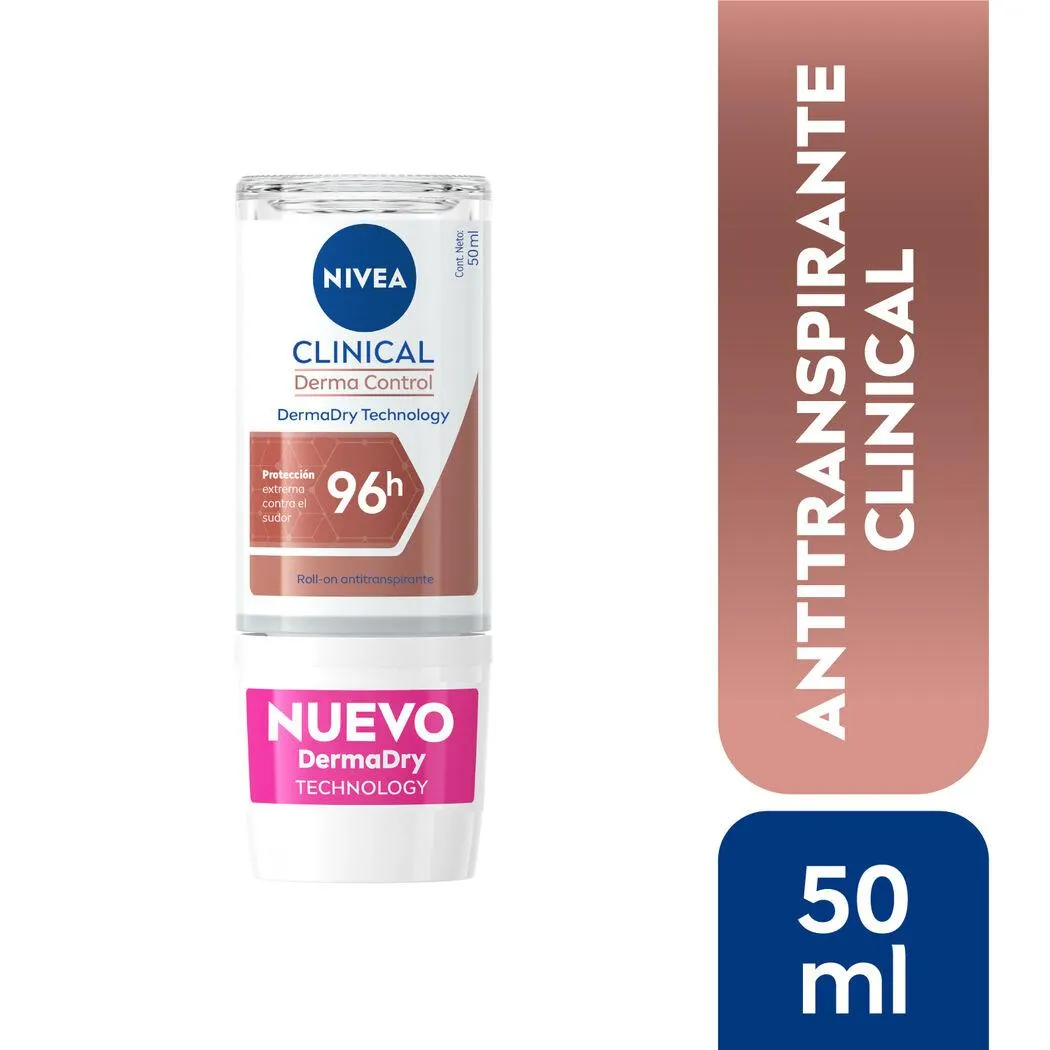 NIVEA Clinical Antitranspirante Roll On Femenino 50ml