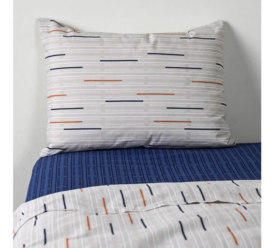 Sábanas 1 Plaza 144 Hilos Trazos Beige