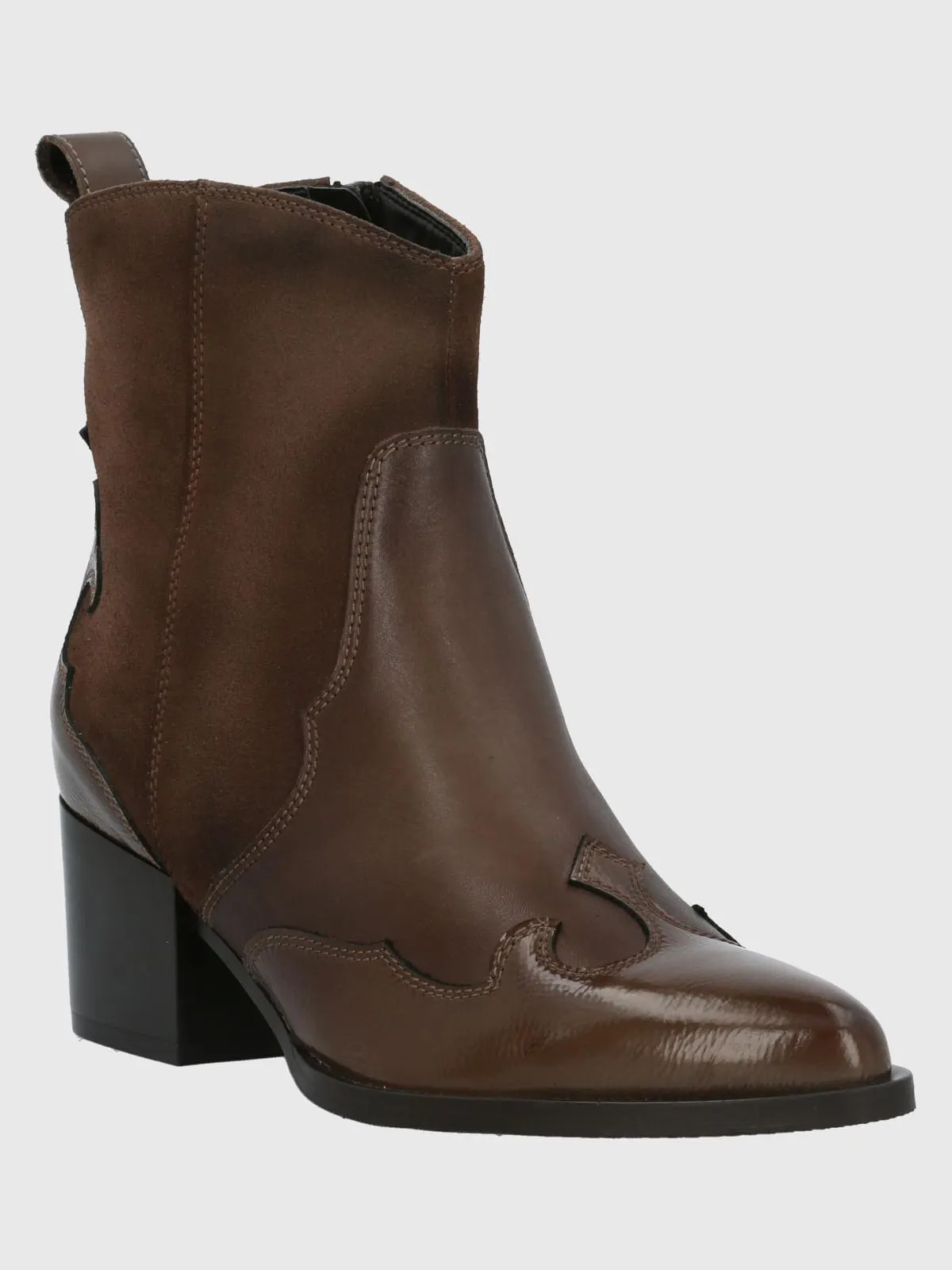 Botin Italiano Cuero Mujer Cassaandra Café Hush Puppies
