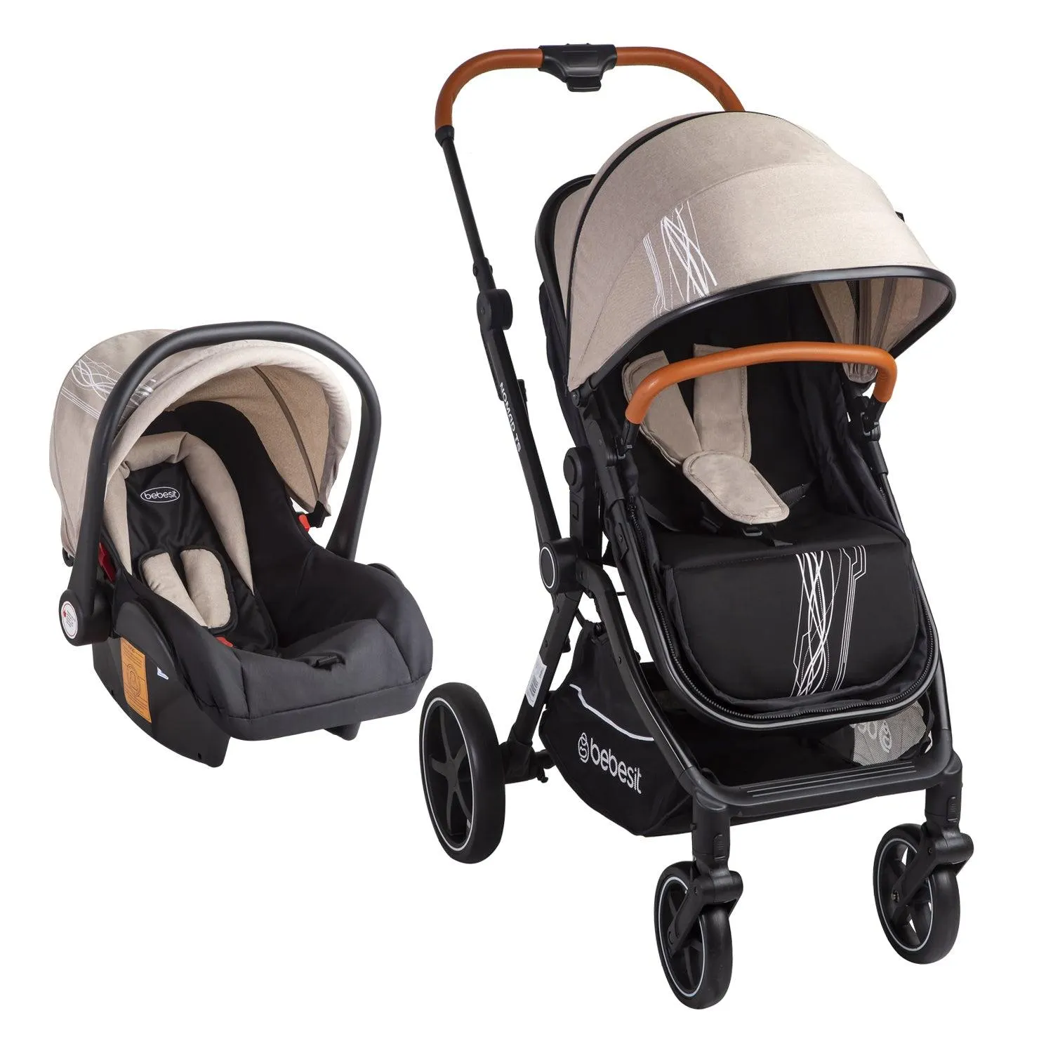 Coche Cuna Travel System Nomad Beige