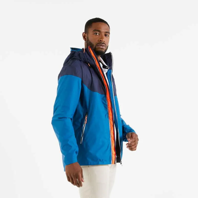 CHAQUETA IMPERMEABLE HOMBRE SAILING100 AZUL CELESTE