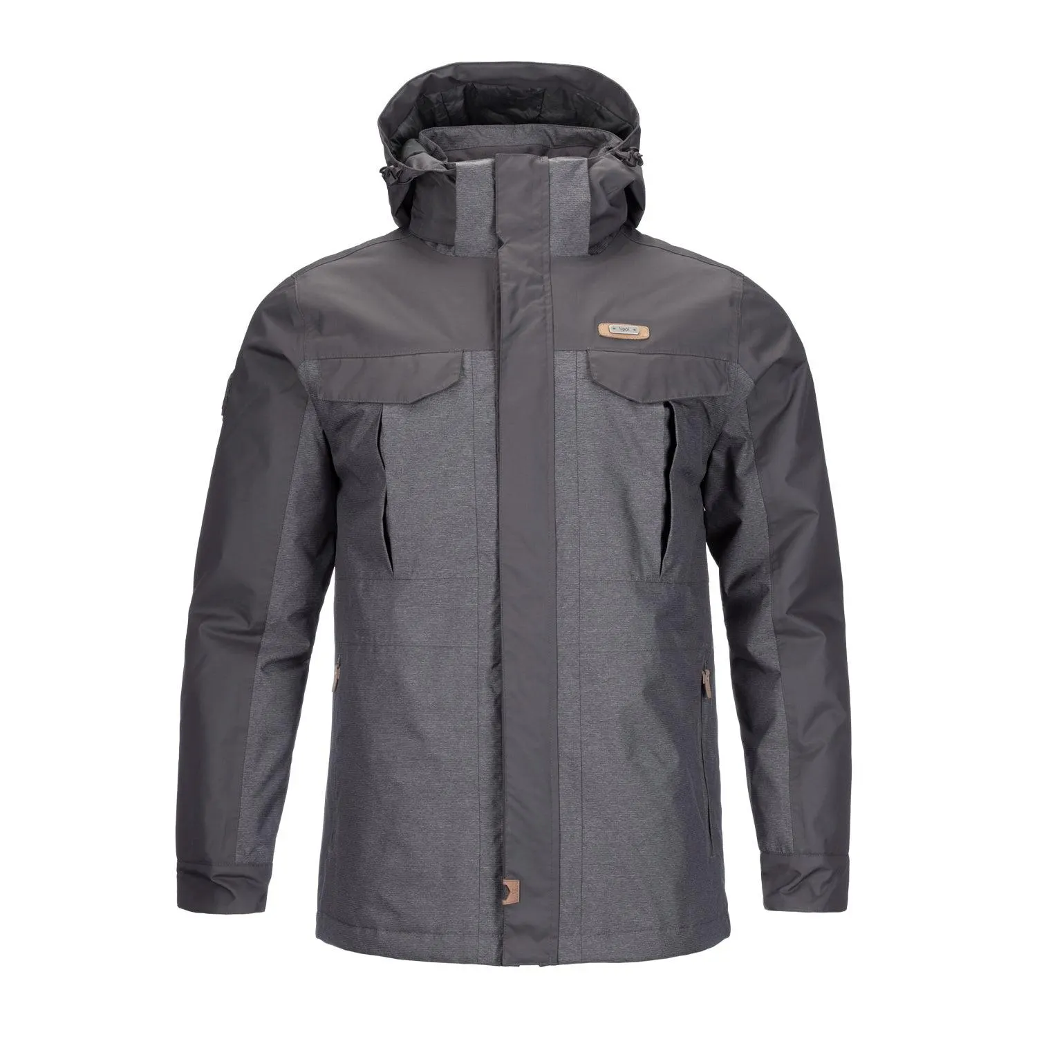 Chaqueta Hombre Grove B-Dry Hoody Jacket Melange Grafito Lippi