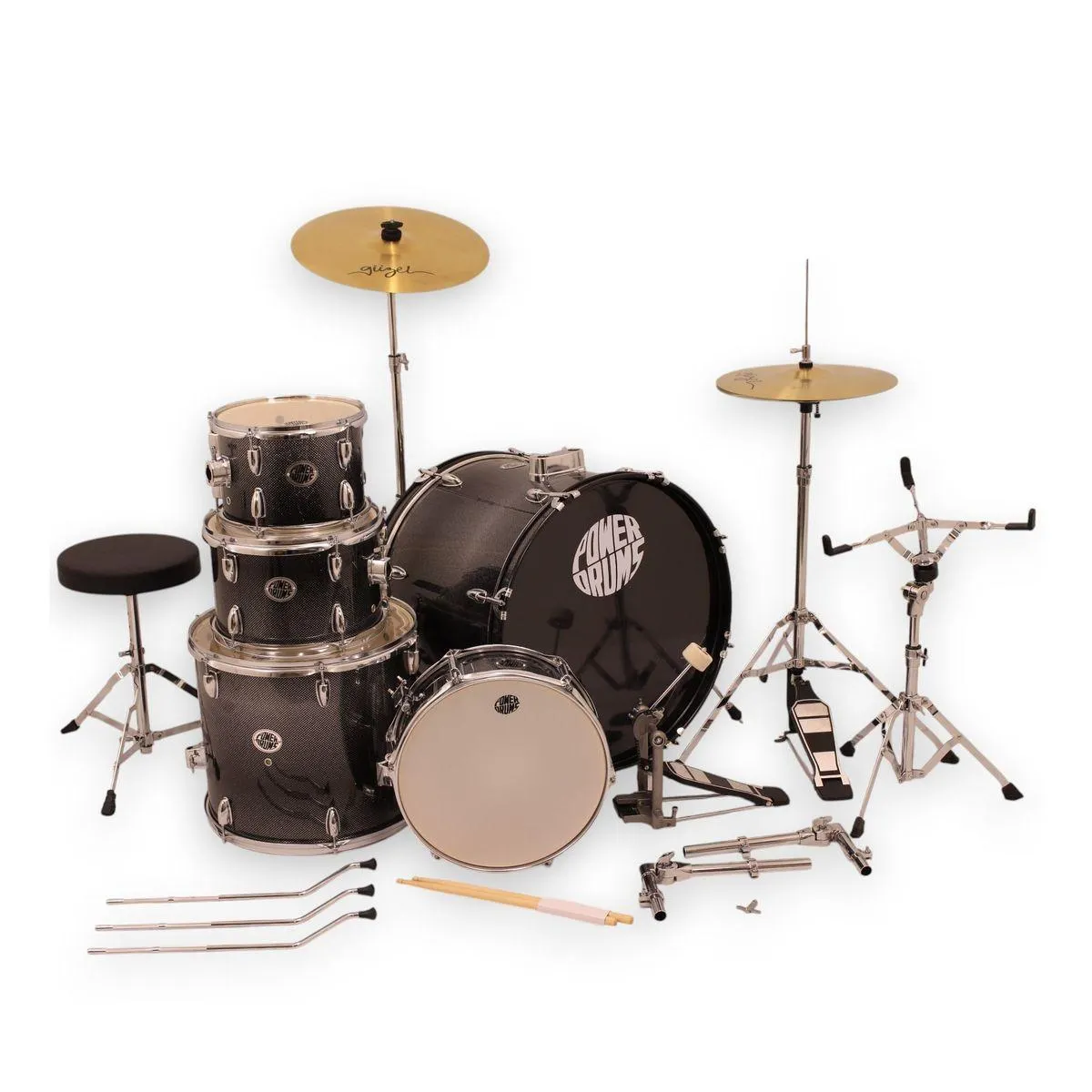 Set de batería acústica PowerDrums CPJ-5 FKS - Silver