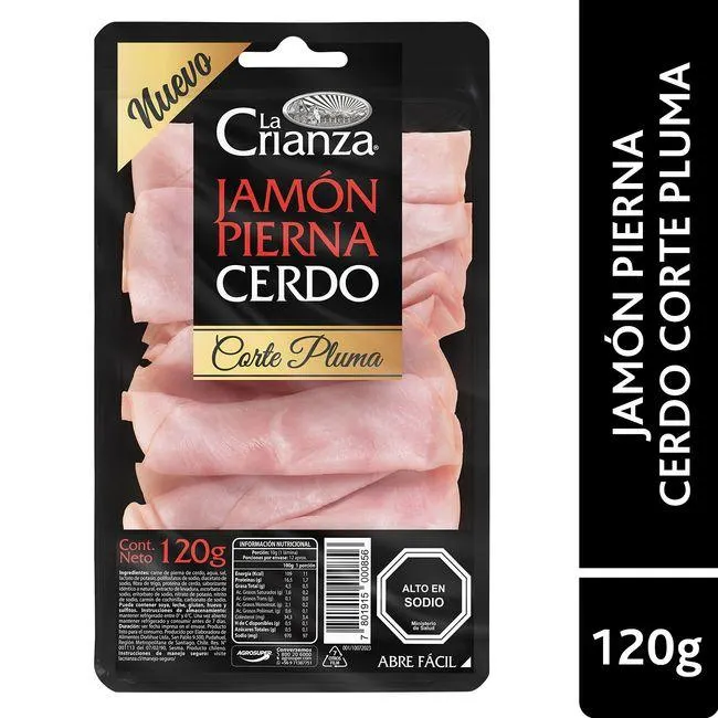 Jamón Pierna Cerdo La Crianza Corte Pluma 120 g