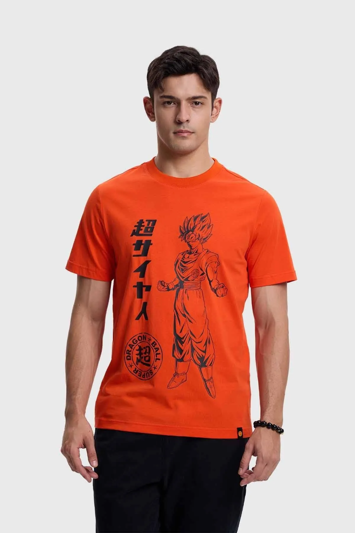 Polera Hombre Dragon Naranjo